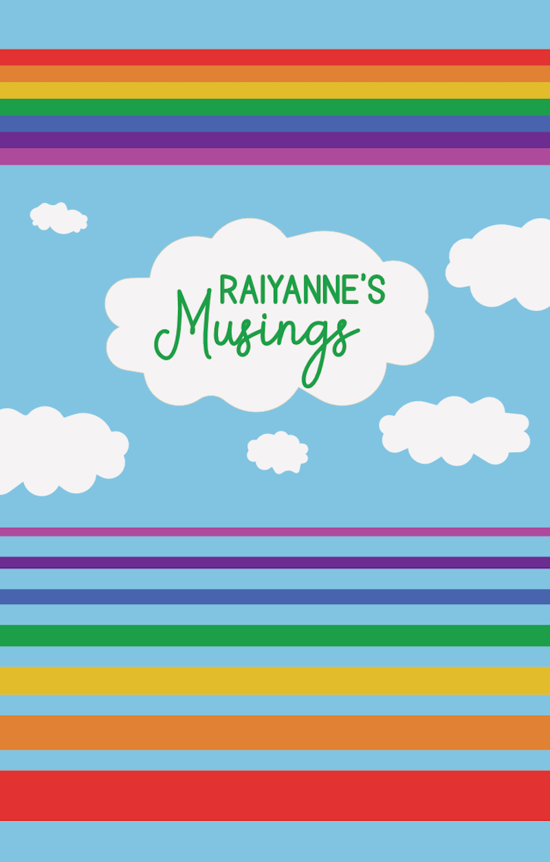 A name in English or Arabic floats in a cloud among clouds on a bright day. Above and below are rainbow stripes: joyful, personalised, In The Sky is an exclusive Haluna Happy Names design available in 5 colours of sky. Look up!
