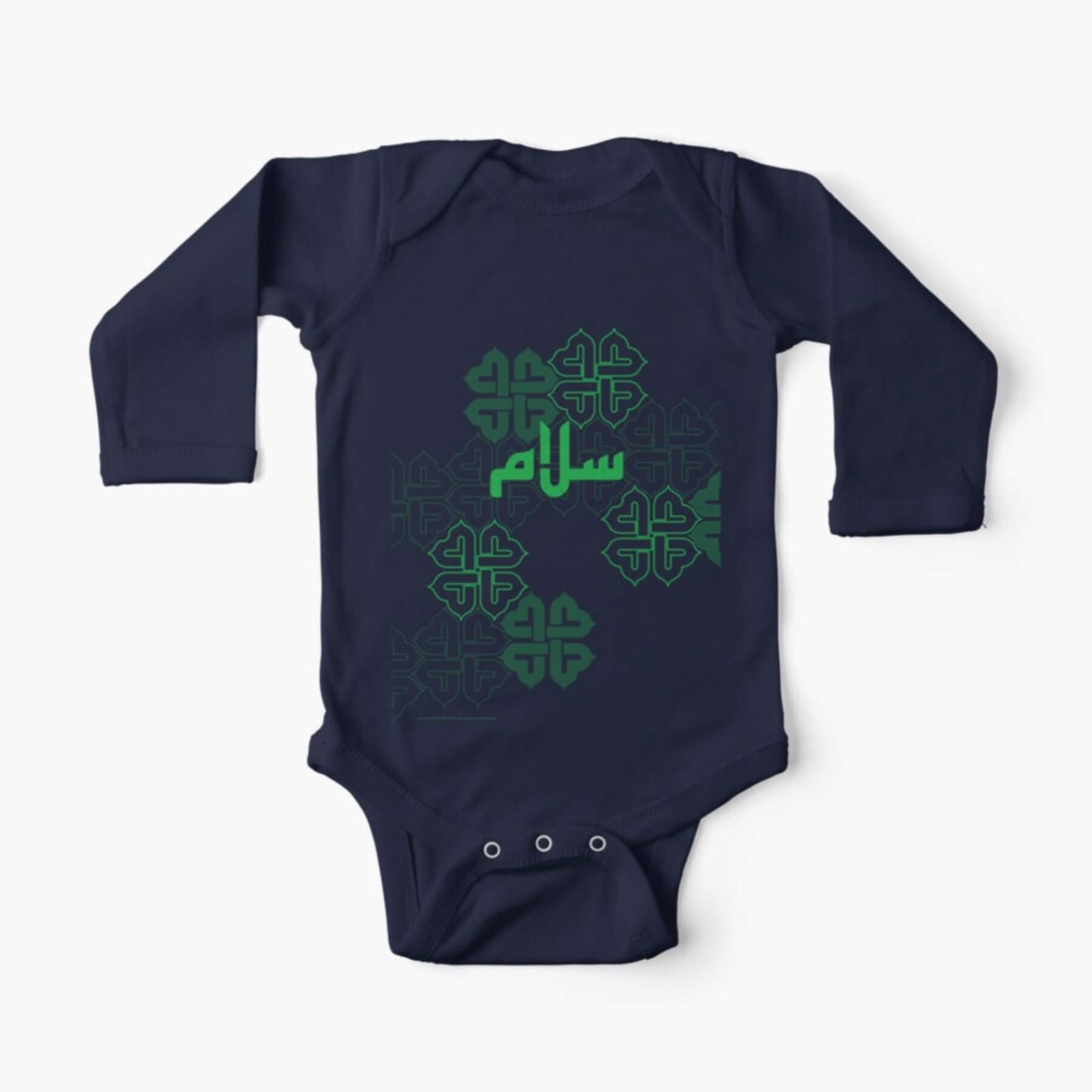 'Salaam' — Arabic Key Words baby long-sleeve onesie