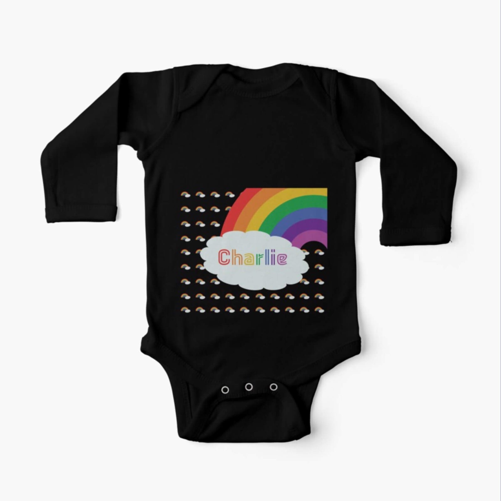 'End of the Rainbow' personalised long-sleeve onesie