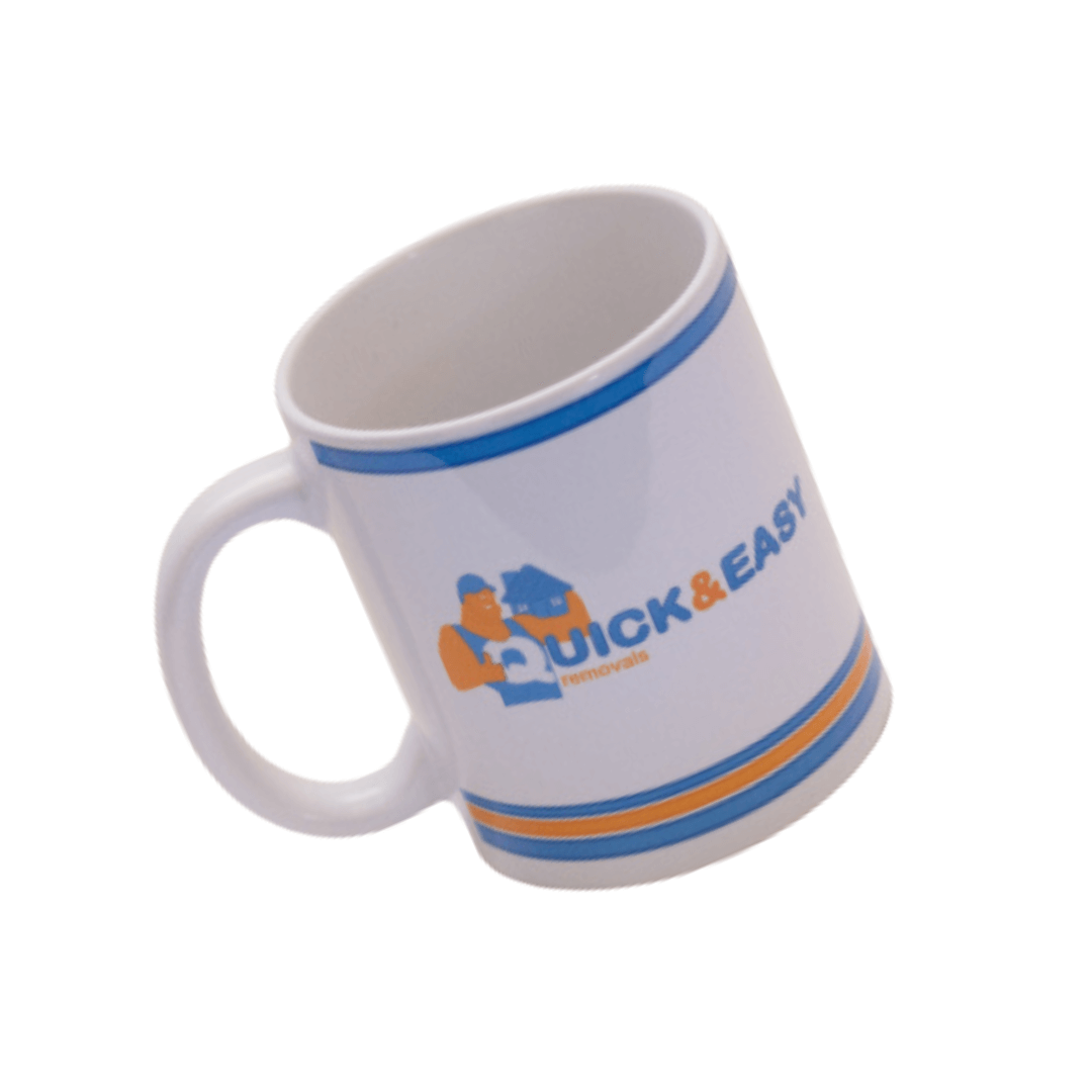 We love to take your branding and turn a simple white mug into something special, even personalised, for your clients, customers and prospects to strengthen their connection with you. Here is one such mug design that does the trick every time.