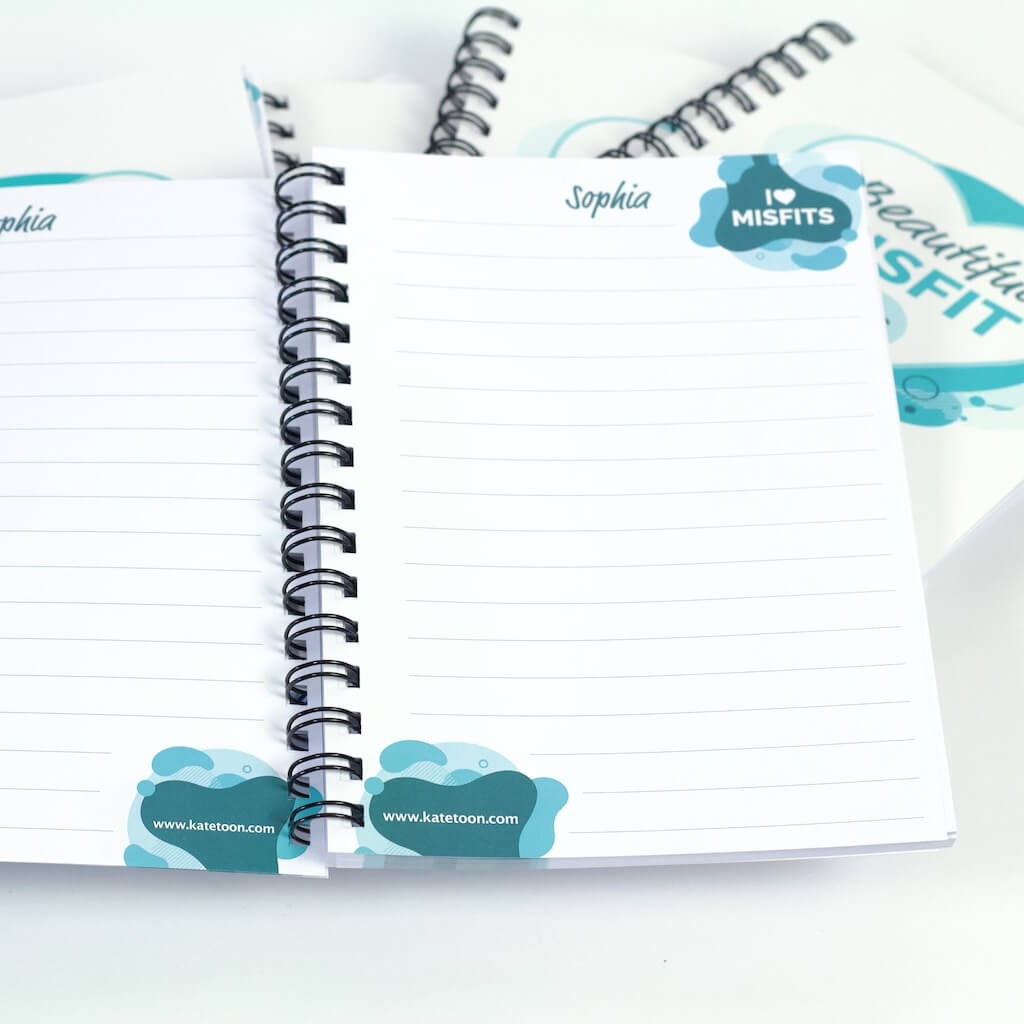 Custom branded premium spiral-bound notebook—personalised