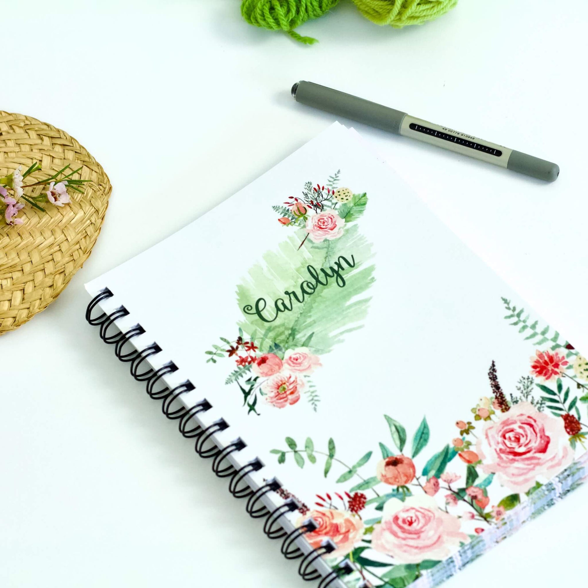 'Gums n Roses' premium personalised notebook
