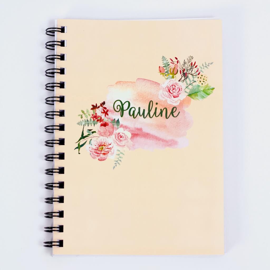 &#39;Gums n Roses&#39; premium personalised notebook
