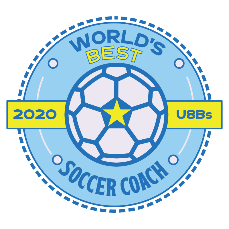 A soccer ball is framed with the words 'World's Best Soccer Coach' in this original design from Haluna Happy Names. Space for season, team, and colours can be chosen to match your team. Even the ball can be adjusted to match your preferred sport. Wow!