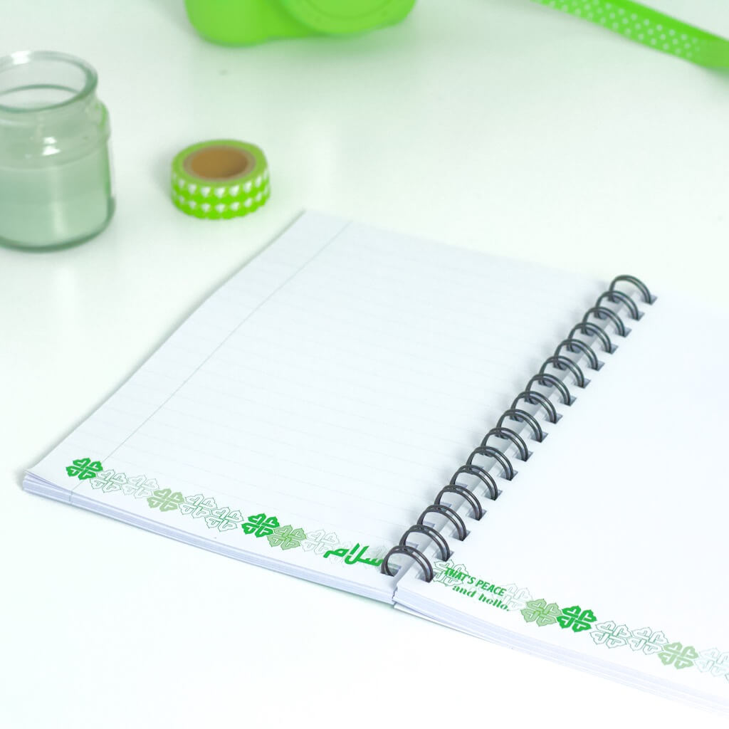 Green Small Ringbinder Notepad Cover - Custom Scene