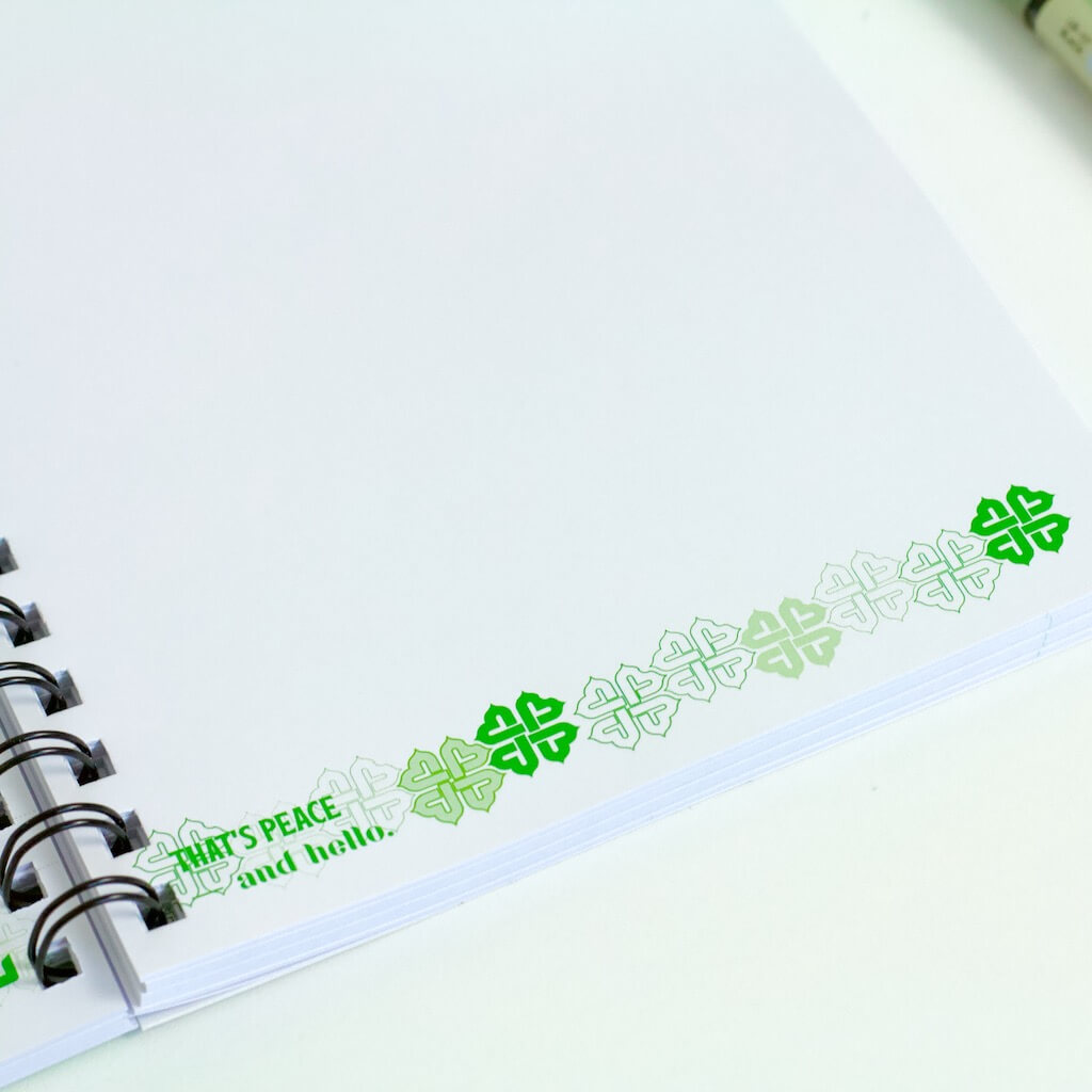 Green Small Ringbinder Notepad Cover - Custom Scene
