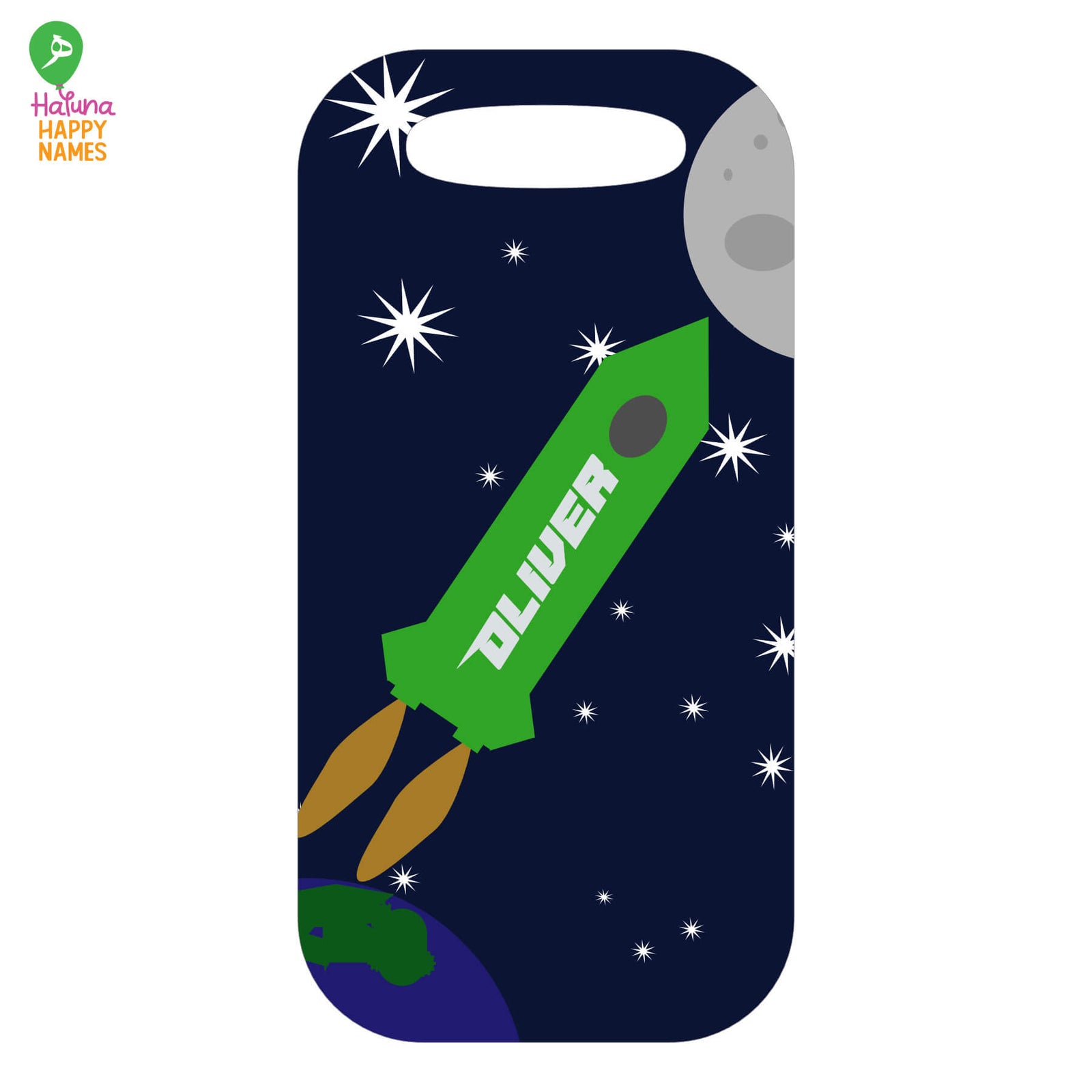 'Moon and Back' Personalised Bag Tag