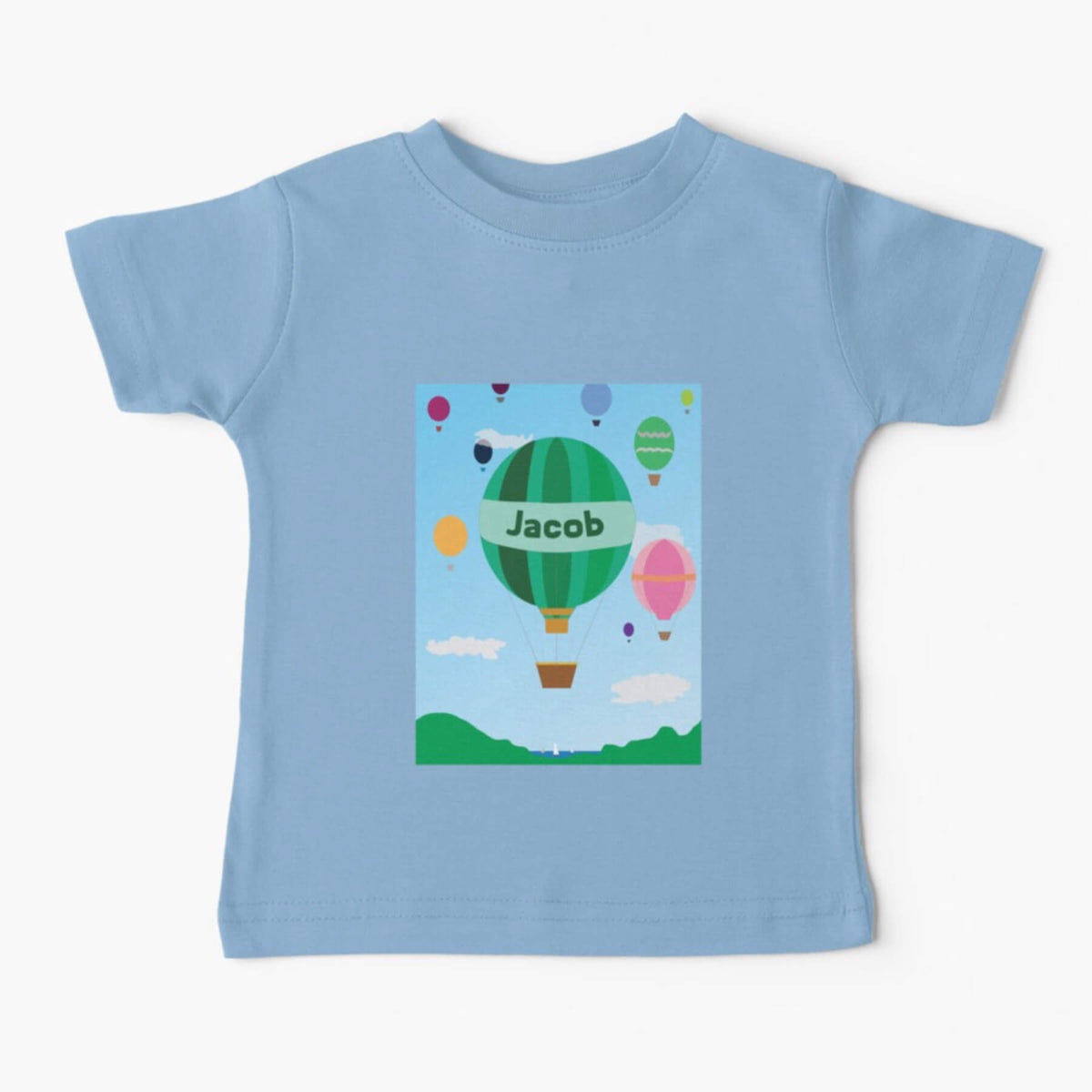 &#39;Ballooning&#39; personalised baby T-shirt
