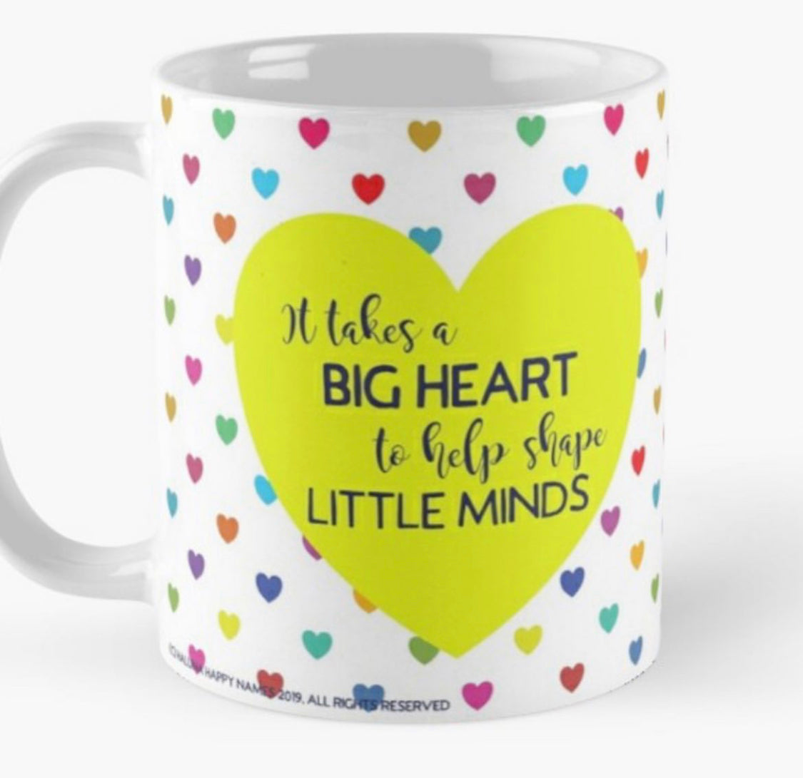 &#39;Big Heart&#39; personalised teacher appreciation mug