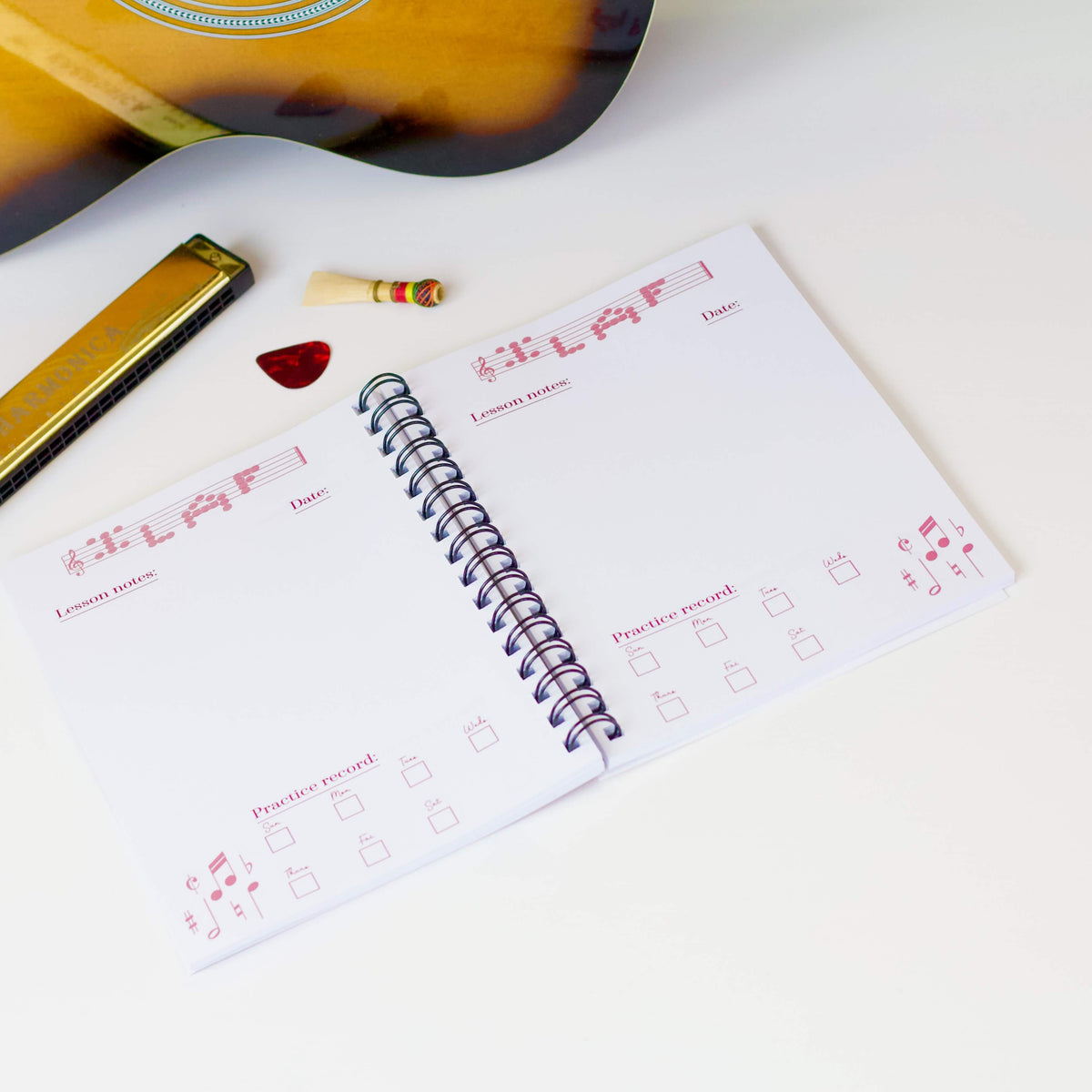 &#39;Musically&#39; personalised music lesson and practice notebook
