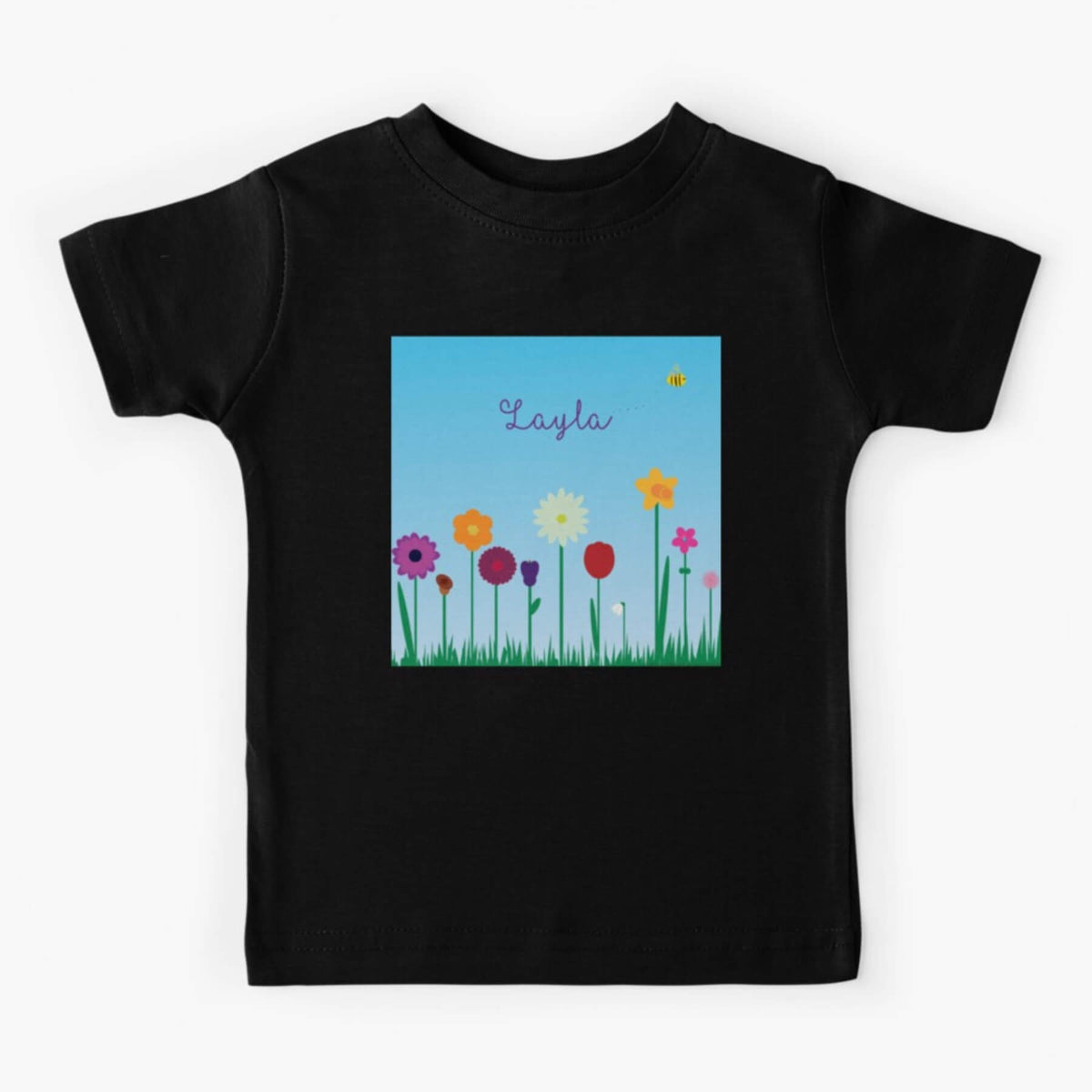 &#39;Flower Patch&#39; personalised T-shirt for 2–14s