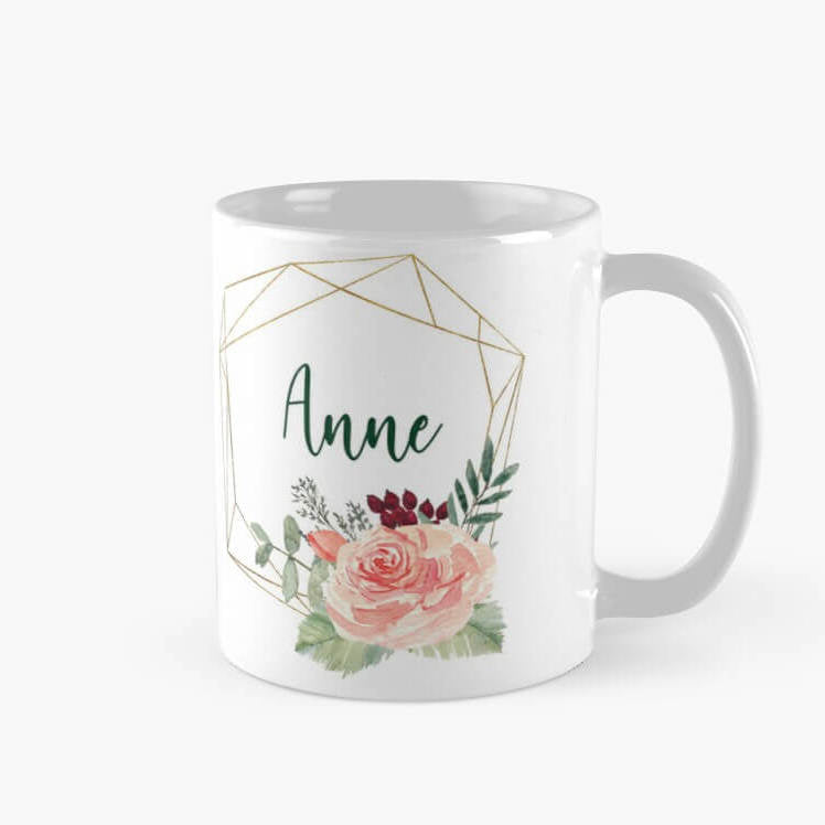 &#39;Gums n&#39; Roses&#39; Floral Frame Mug
