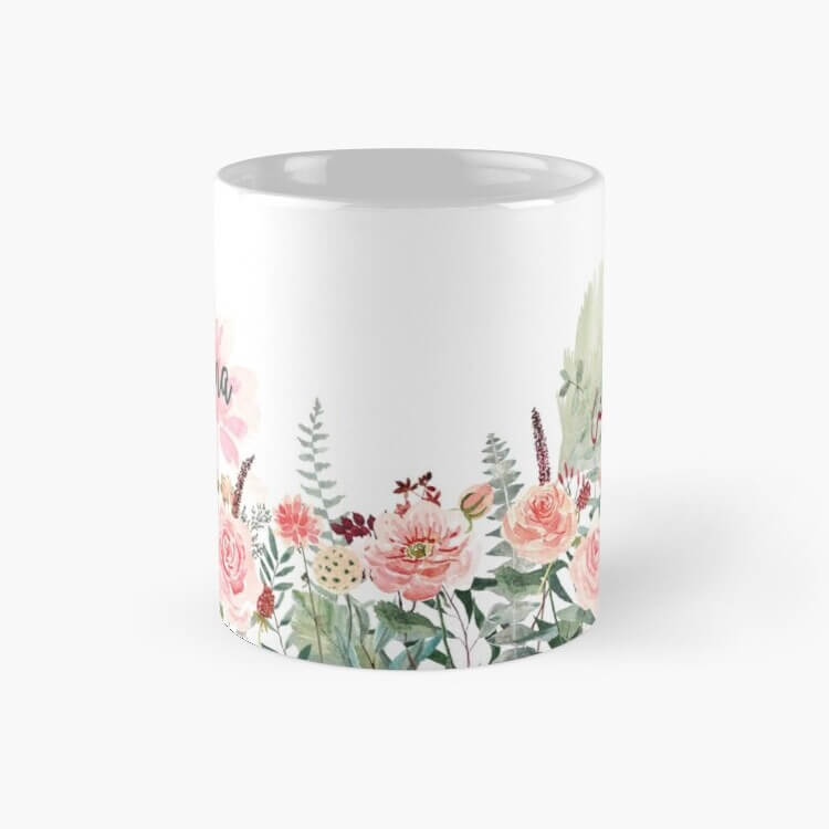 &#39;Gums n&#39; Roses&#39; Floral Border Mug