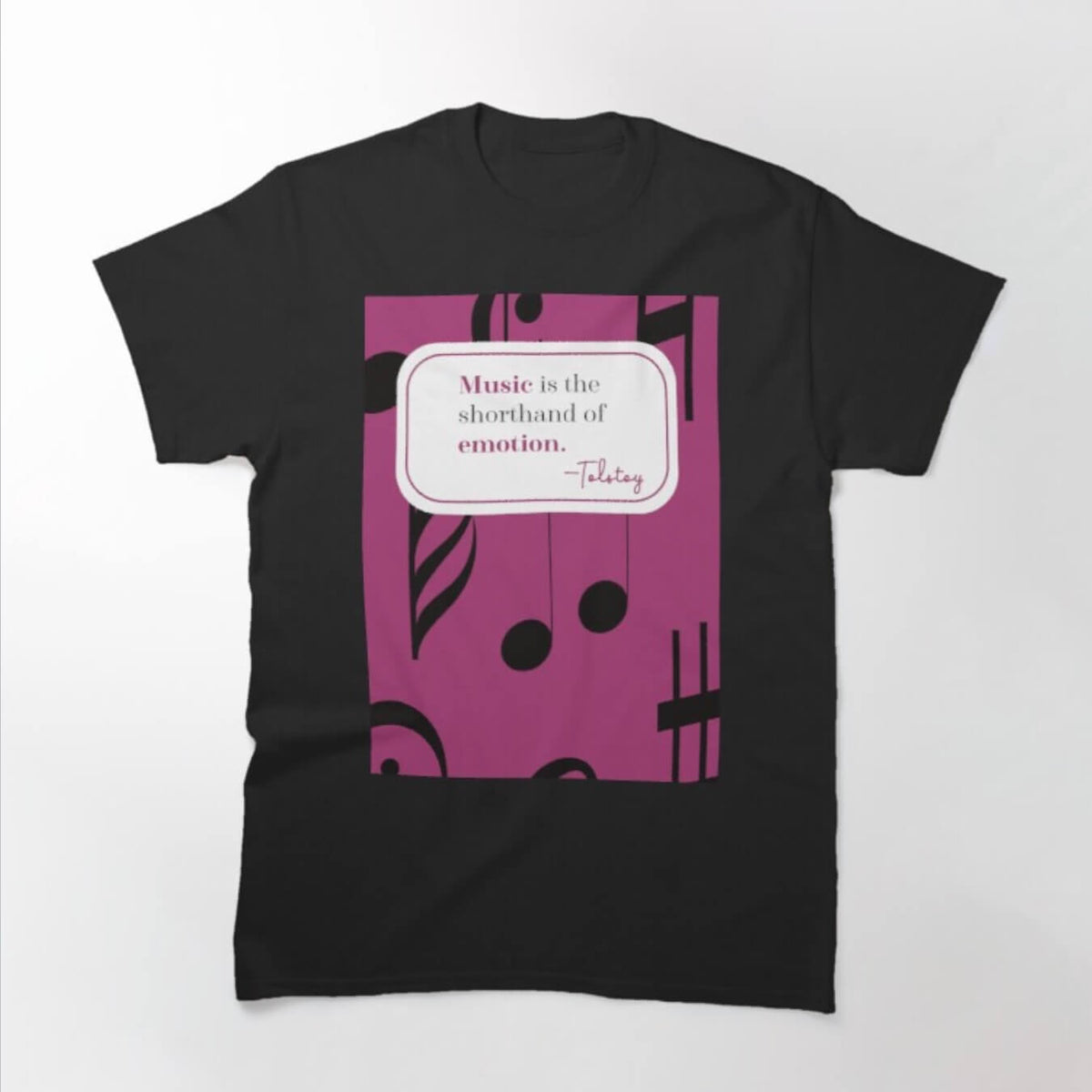 &#39;Musically Quotes&#39; classic T-shirt for biggies