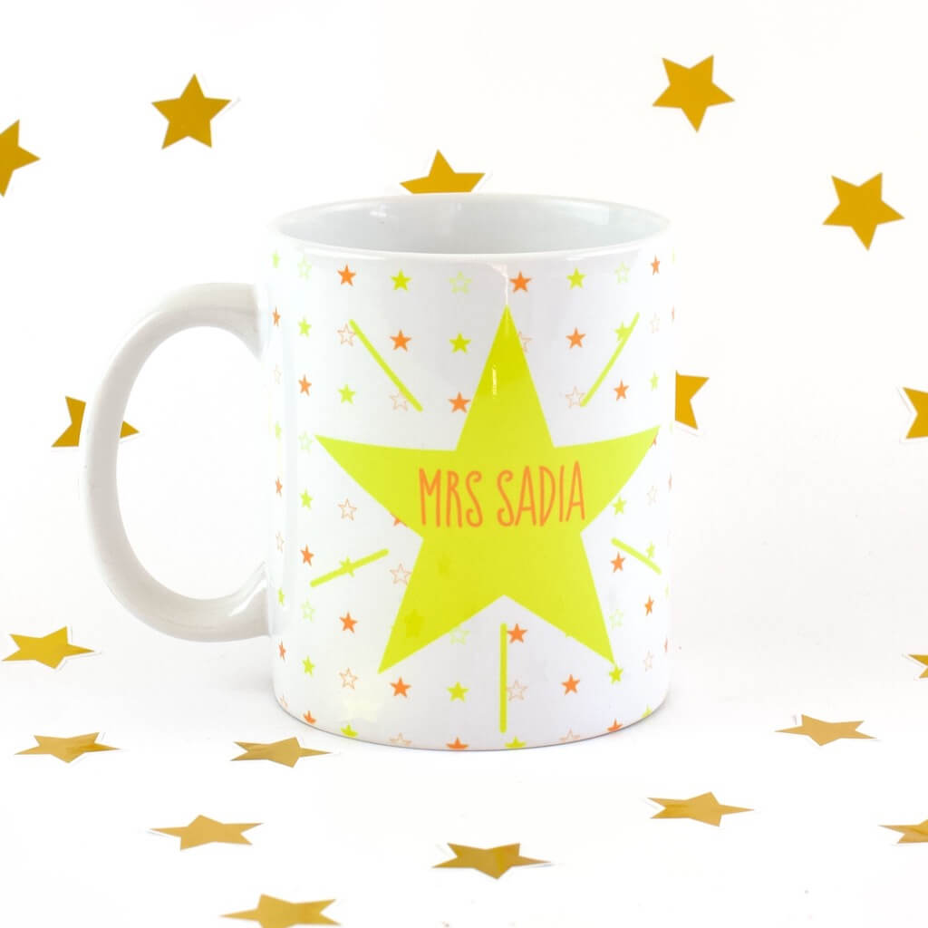 'Shine' personalised teacher thank you mug
