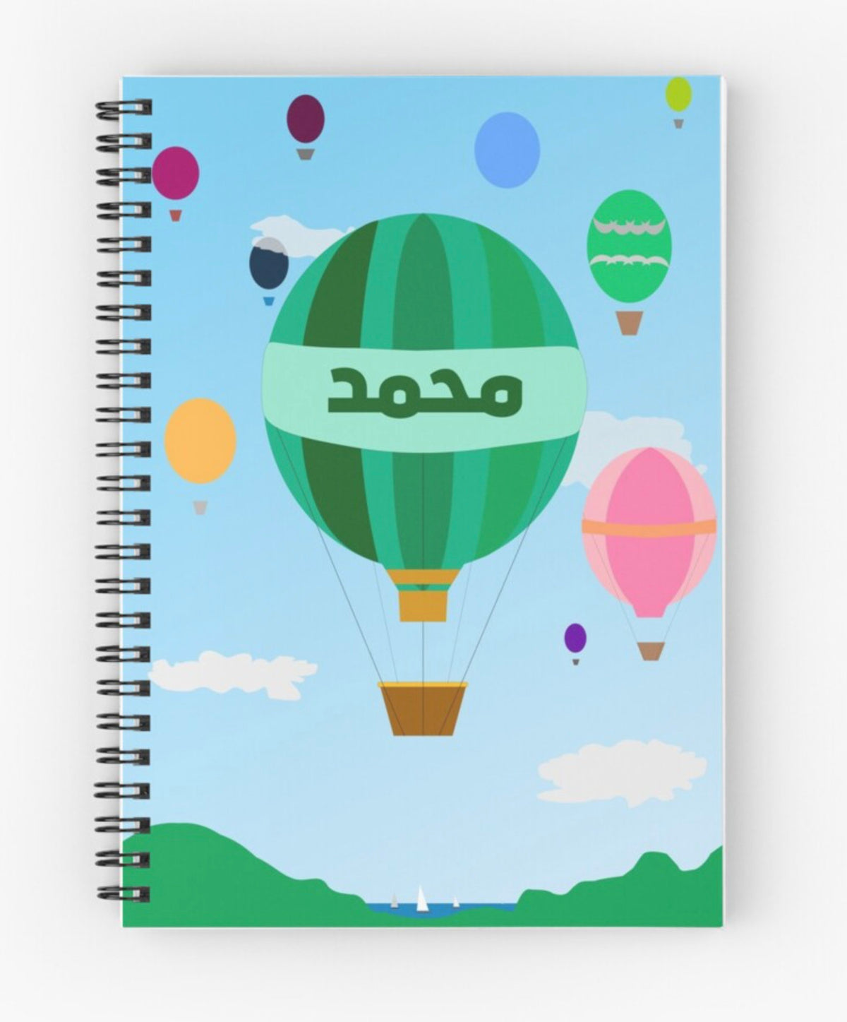 &#39;Ballooning&#39; spiral-bound personalised notebook