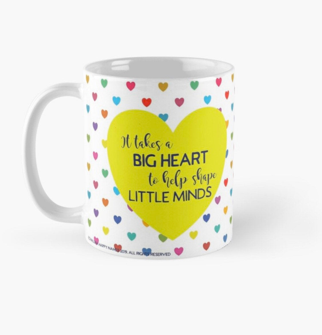 &#39;Big Heart&#39; personalised teacher appreciation mug