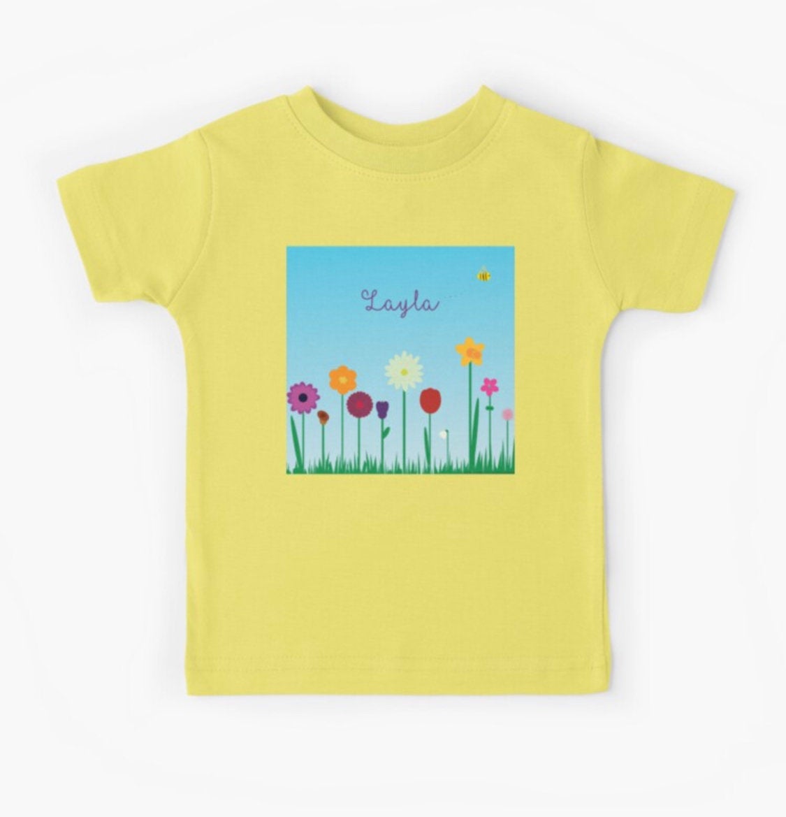 'Flower Patch' personalised T-shirt for 2–14s