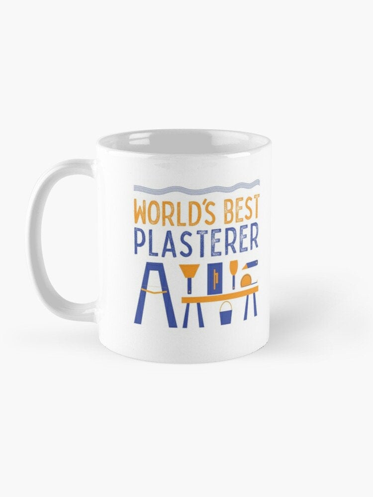 &#39;World&#39;s best plasterer&#39; personalised mug